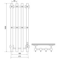 Электрический полотенцесушитель Melodia della vita Blues Electro 100х21 П4 MTRBLE10021 Хром — фото 2, Электрические полотенцесушители