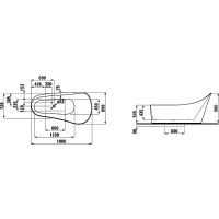 Ванна из искусственного камня Laufen Palomba 180х89 2.4580.2.000.000.1 без гидромассажа — фото 2, Ванны из искусственного камня
