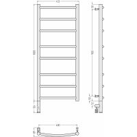 Электрический полотенцесушитель Сунержа Галант 3.0 1000x400 L 00-5800-1040 Хром — фото 3, Электрические полотенцесушители