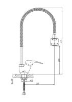 Смеситель для кухни Haiba HB4313 Хром — фото 2, Смесители для кухни