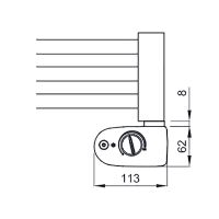 Электрический полотенцесушитель Irsap Ares 580x1118 EIM058KK1IR01NNN Черный матовый — фото 4, Электрические полотенцесушители