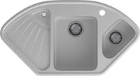 GRANFEST Мойка CORNER 1040E угловая 1,5-чаши+крыло 1039*560мм серый арт.GF- — фото 2, Кухонные мойки