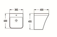 Раковина CeramaLux 36 500P Белая глянцевая — фото 2, Мини-раковины