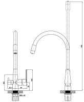 Смеситель для кухни ESKO Coral CL 03 W Хром Белый — фото 3, Смесители для кухни