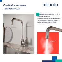 Смеситель для кухни Milardo Poli POLSBL0M05 Хром — фото 8, Смесители для кухни