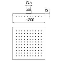 Товар: Верхний душ Nobili AD139/108CR Хром - фото 2 Верхний душ Nobili AD139/108CR Хром — фото 2, Верхние души