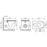 Унитаз Ceramicanova Metropol CN4004 приставной с сиденьем Микролифт — фото 34, Приставные унитазы