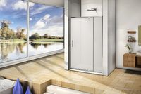 Душевая дверь Good Door Orion WTW-PD-100-G-CH 100 профиль Хром стекло Grape — фото 4, Распашные душевые двери