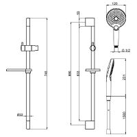 Товар: Душевой гарнитур AQUAme AQM8101BG Шлифованное золото - фото 2 Душевой гарнитур AQUAme AQM8101BG Шлифованное золото — фото 2, Душевые гарнитуры