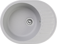 GRANFEST Мойка QUARZ 58 1-чаша+крыло 620*480мм серый арт.GF-Z- — фото 1, Кухонные мойки