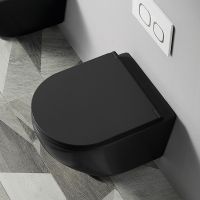 Унитаз Azario Grado AZ-0046N-MB подвесной Черный матовый с сиденьем Микролифт — фото 2, Подвесные унитазы