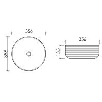 Раковина-чаша Ceramicanova Element 36 CN6073MH Антрацит матовый — фото 5, Раковины накладные