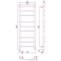 Электрический полотенцесушитель Сунержа Галант 2.0 1200x400 L 00-5200-1240 Хром — фото 2, Электрические полотенцесушители