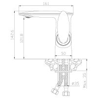 Товар: Смеситель для раковины Rossinka RS30-11B Черный матовый Хром - фото 4 Смеситель для раковины Rossinka RS30-11B Черный матовый Хром — фото 4, Смесители для раковины