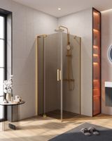 Душевой уголок CEZARES SLIDER-AH-1-80-70/80-BR-BORO — фото 1, Прямоугольные душевые уголки