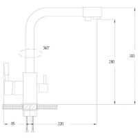 Смеситель для кухни D-Lin D159315-1 Хром — фото 2, Смесители для кухни