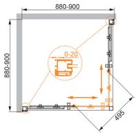 Душевой уголок CEZARES ANIMA-W-A-2-90-C-Cr-IV — фото 2, Душевые уголки