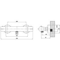 Смеситель для душа ESKO Mikros T3080 Black с термостатом Черный матовый — фото 4, Смеситель для душа