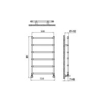 Водяной полотенцесушитель Irsap Bella 550x951 BEP053B50IR01NNN01 Хром — фото 7, Водяные полотенцесушители