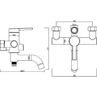 Товар: Смеситель для ванны Swedbe Diana 1035B Черный матовый - фото 2 Смеситель для ванны Swedbe Diana 1035B Черный матовый — фото 2, Смеситель для ванны