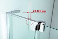 Душевой уголок CEZARES SLIDER-AH-1-100-70/80-C-Cr — фото 4, Прямоугольные душевые уголки