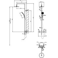 Душевая система Gessi Emporio Shower 35181#031 с термостатом Хром — фото 2, Душевые системы