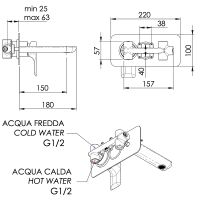 Смеситель для раковины Remer Infinity I15NO Черный матовый — фото 2, Смесители для раковины