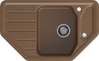 GRANFEST Мойка CORNER 800E угловая 800*500мм терракот арт.GF- — фото 2, Кухонные мойки