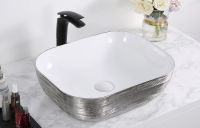 Раковина-чаша CeramaLux 46 D1333H131 Серебро Белая — фото 10, Раковины накладные