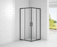 Душевой уголок CEZARES ECO-O-A-2-90-C-NERO — фото 1, Квадратные душевые уголки