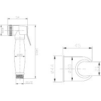 Гигиенический душ ESKO Бронза Сатин арт-BH3in1 — фото 4, Гигиенические души