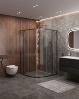 Душевой уголок CEZARES MOLVENO-R-22-90+20-C-GM-IV — фото 1, Душевые уголки четверть круга