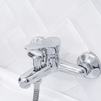 Смеситель для ванны Ростовская Мануфактура Сантехники SL86-009 Хром — фото 2, Для душа и ванны
