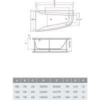 Акриловая ванна Vayer Boomerang 180x100 L Гл000010190 без гидромассажа — фото 5, Акриловые ванны