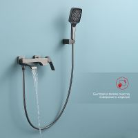 Смеситель для ванны Raglo R02.30.09 Графит матовый — фото 9, Для душа и ванны