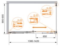Товар: Душевой уголок CEZARES PREMIER-SOFT-W-AH-1-140/90-C-Cr-IV - фото 3 Душевой уголок CEZARES PREMIER-SOFT-W-AH-1-140/90-C-Cr-IV — фото 3, Прямоугольные душевые уголки