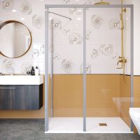 Душевая стенка Creto Nota 90 122-SP-900-C-CH-6 (260075) профиль Хром стекло прозрачное — фото 3, Душевые перегородки