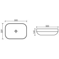 Раковина-чаша Ceramicanova Element 50 CN6055 Белая глянцевая — фото 5, Раковины накладные