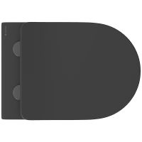 Унитаз Aqueduto Ovo Plus OVOT0240 подвесной Черный матовый с сиденьем Микролифт — фото 2, Подвесные унитазы