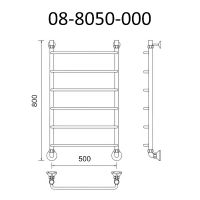 Товар: Водяной полотенцесушитель Маргроид Вид 8 800x500 08-8050-000 Хром - фото 2 Водяной полотенцесушитель Маргроид Вид 8 800x500 08-8050-000 Хром — фото 2, Водяные полотенцесушители