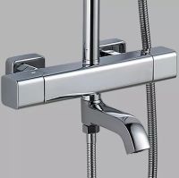 Душевая система ALMAes GaLaxy с термостатом Хром арт-SDI-1803 — фото 8, Душевые стойки