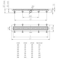 Душевой лоток Azario AZ-CH 450 MC с решеткой Medium — фото 2, Душевые лотки