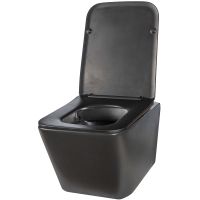 Унитаз Creto Logan L2 1002-002-L2BLMAT подвесной Черный матовый с сиденьем Микролифт — фото 6, Подвесные унитазы