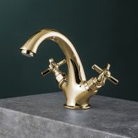 Смеситель для раковины Gattoni TRD TR320/18D0 Золото 24 карат — фото 3, Смесители для раковины