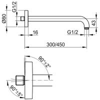 Товар: Кронштейн для верхнего душа Keuco Universal 51688 010400 Хром - фото 2 Кронштейн для верхнего душа Keuco Universal 51688 010400 Хром — фото 2, Кронштейны для верхнего душа