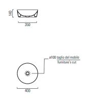 Раковина-чаша GSI Nubes 40 903926 Ardesia opaco — фото 2, Раковины