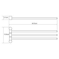 K-1533 Держатель полотенец тройной — фото 4, Прочие аксессуары и комплектующие