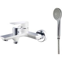 Смеситель для ванны Haiba HB60505-8 Белый Хром — фото 1, Для душа и ванны