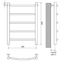 Водяной полотенцесушитель Melodia della vita Classica Eco 40x60 П5 MTRCO4060 Полированная сталь — фото 2, Водяные полотенцесушители