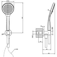 Душевой гарнитур Gessi Emporio Shower 38723#299 Черный матовый — фото 2, Душевые гарнитуры